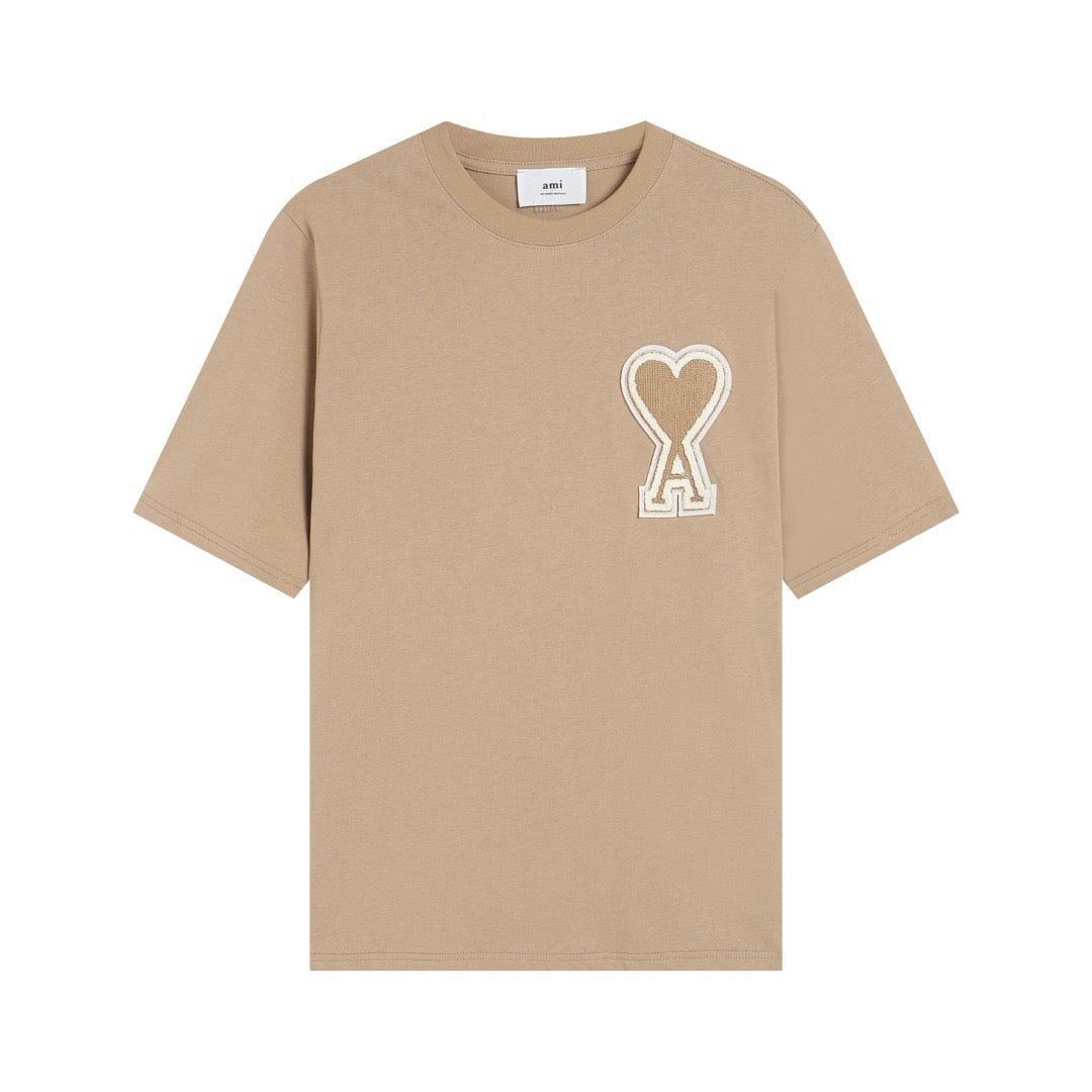 T-shirt marron à logo ami de cœur marron