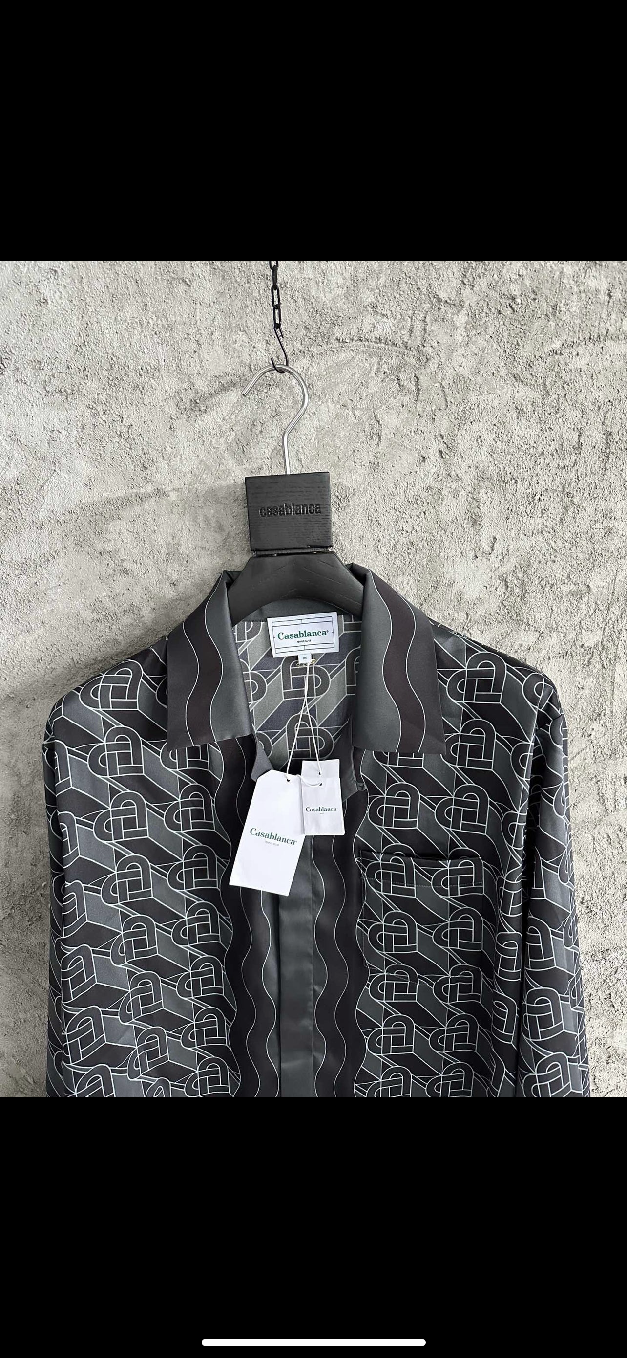 Casa B black silk shirt/pants