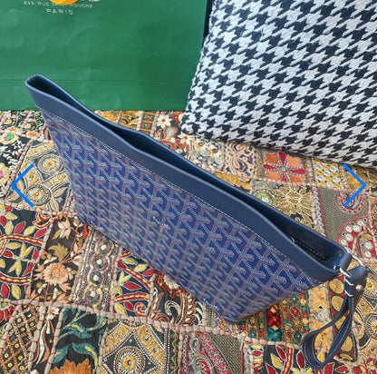 Conti blue navy invoice pouch