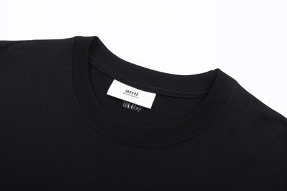 T-shirt noir  à petit logo ami de cœur noir