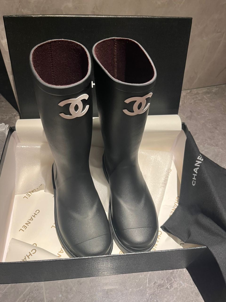 Bottes Chnl noir FEMME 10/10 ⚡️📦🚚