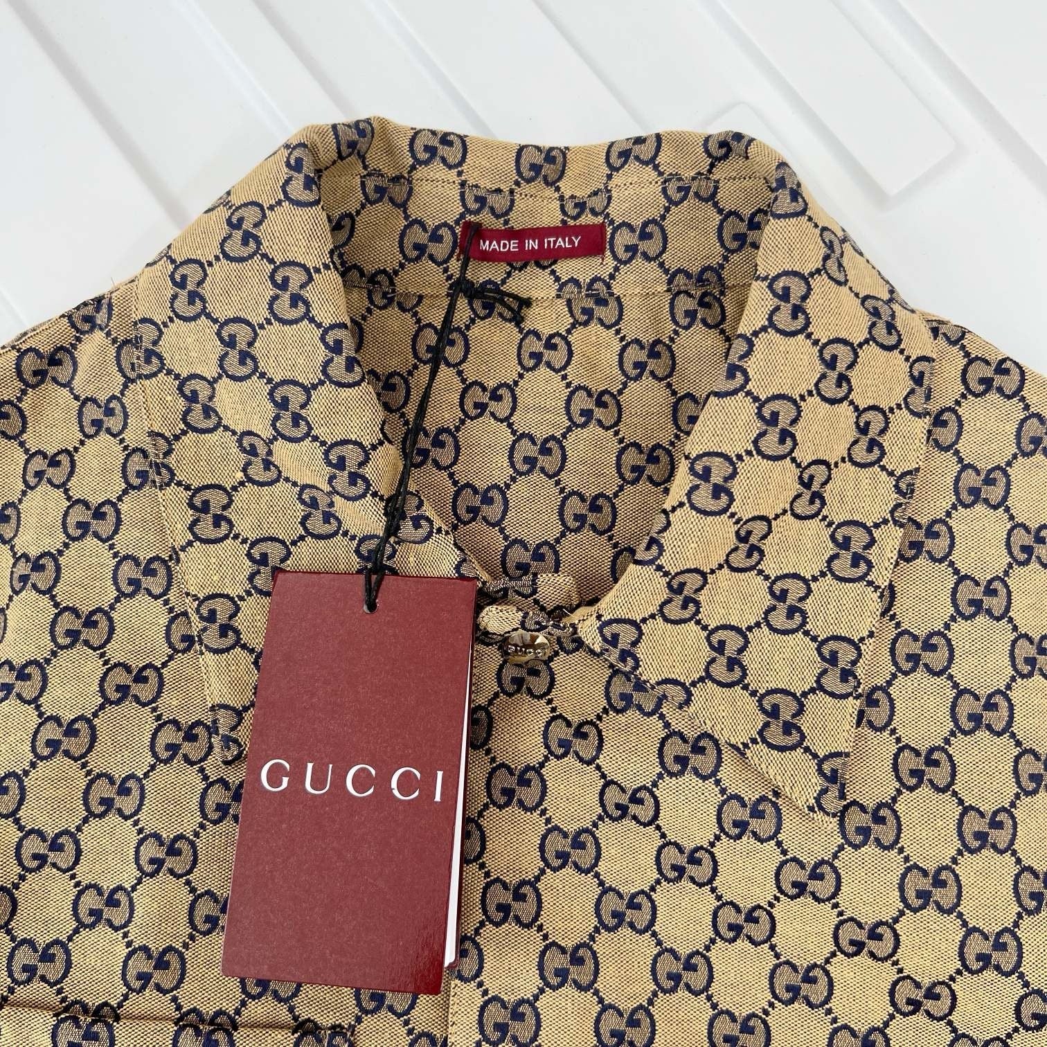 Veste toile lin GG