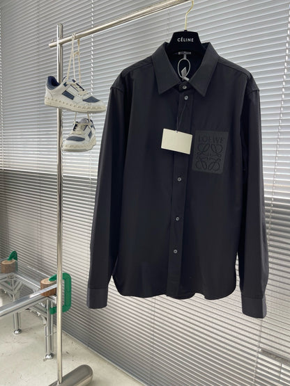 Chemise Loew en coton noir 10/10