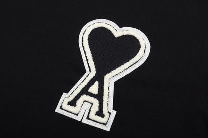 T-shirt noir à logo ami de cœur noir