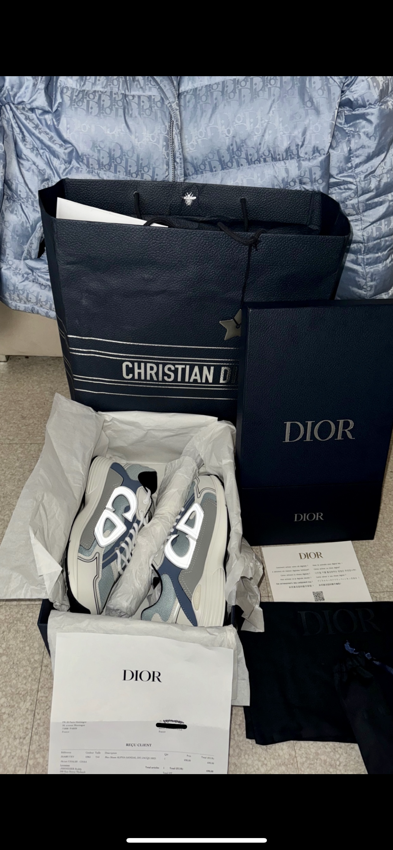 SNEAKERS B30 V3 VERSION BIEN LISSE BLEU CIEL RÉFLECTIVE RÉACTION CORRECTES  FACTURE PACKAGING COMPLET