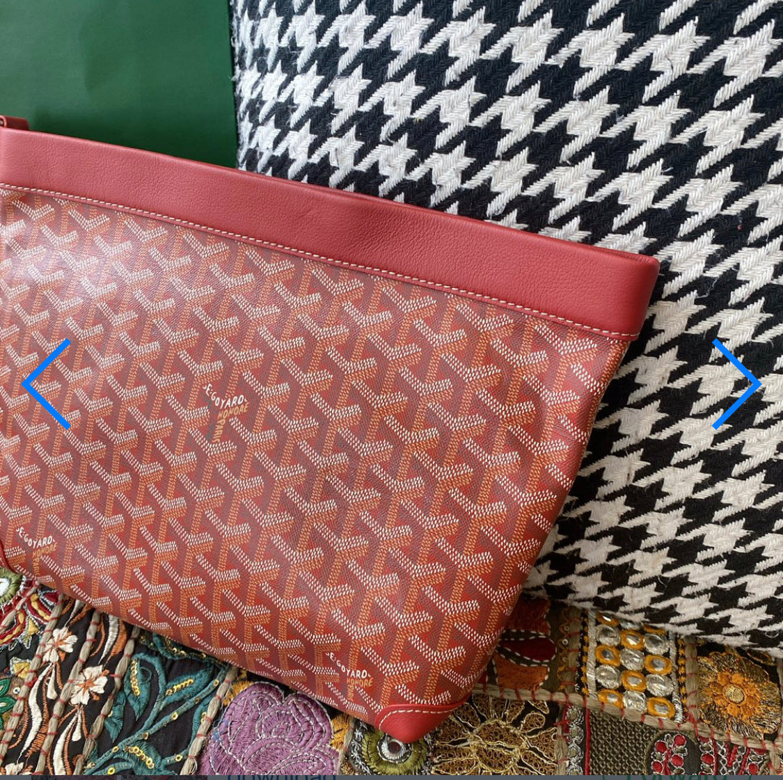 Conti red bill pouch