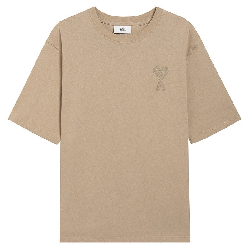 T-shirt Marron à petit logo ami de cœur marron