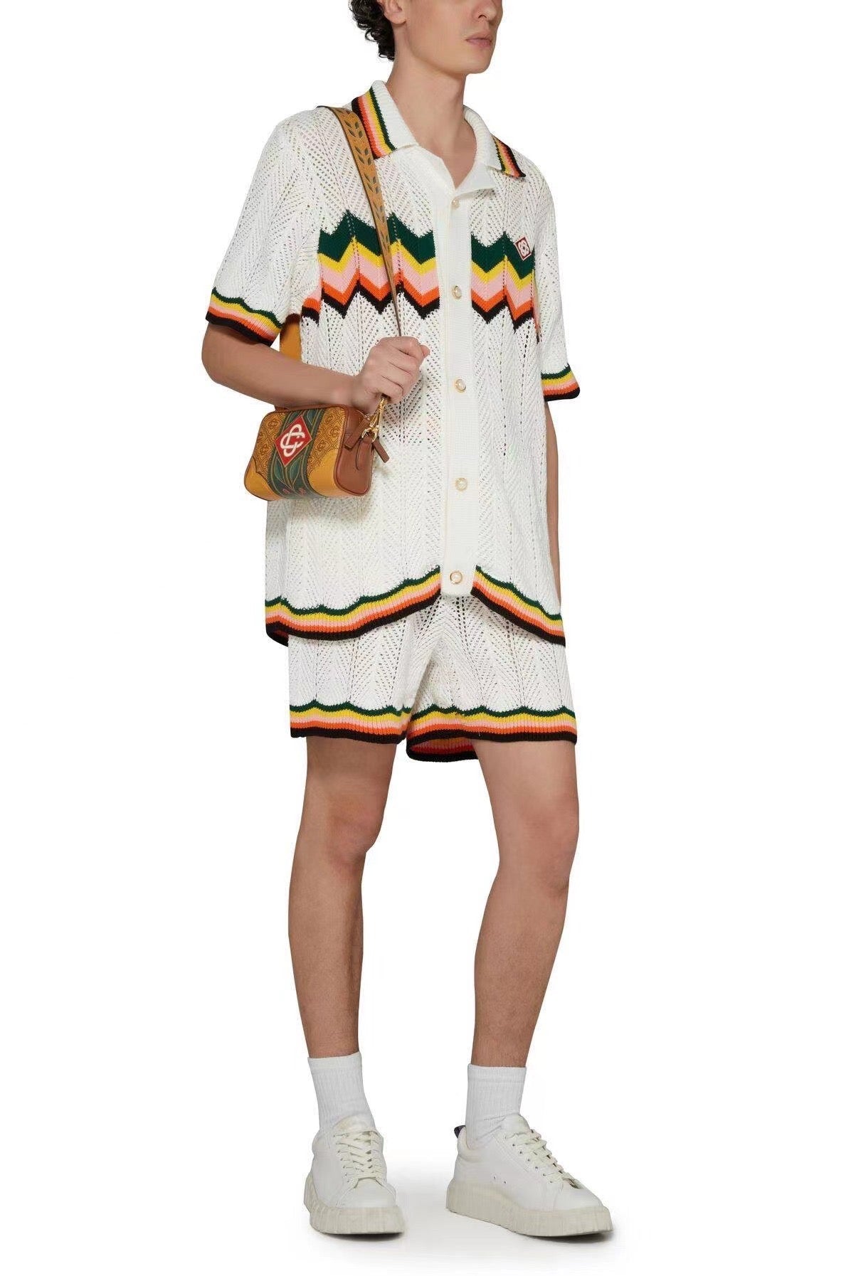 Casa striped mesh shorts