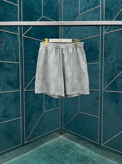 Seidenshorts mit LV-Monogramm-Print