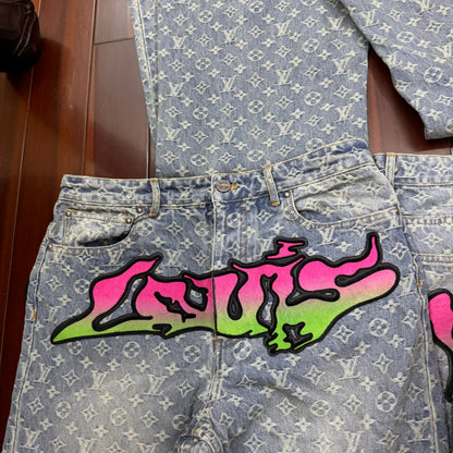 Jean Lv baggy denim invoice