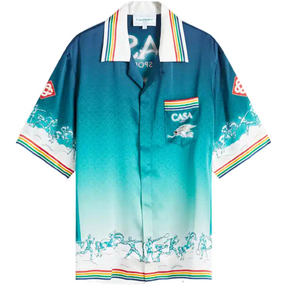 Casa SHORT SLEEVE CUBAN COLLAR SHIRT men Shortsleeves