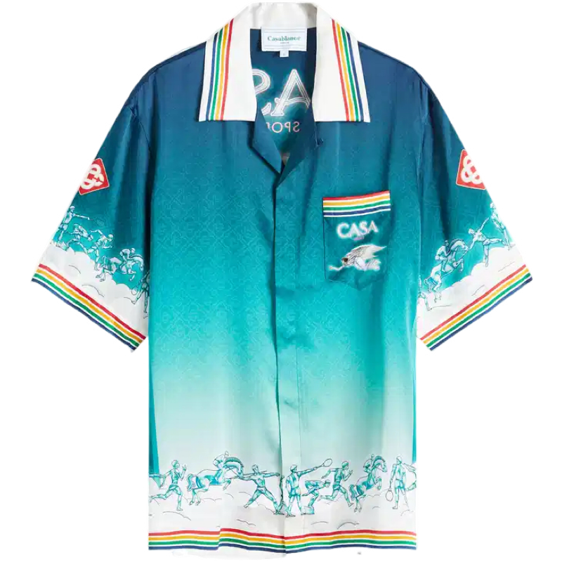 Casa SHORT SLEEVE CUBAN COLLAR SHIRT men Shortsleeves
