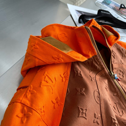 Veste en jean marron lv monogram 10/10
