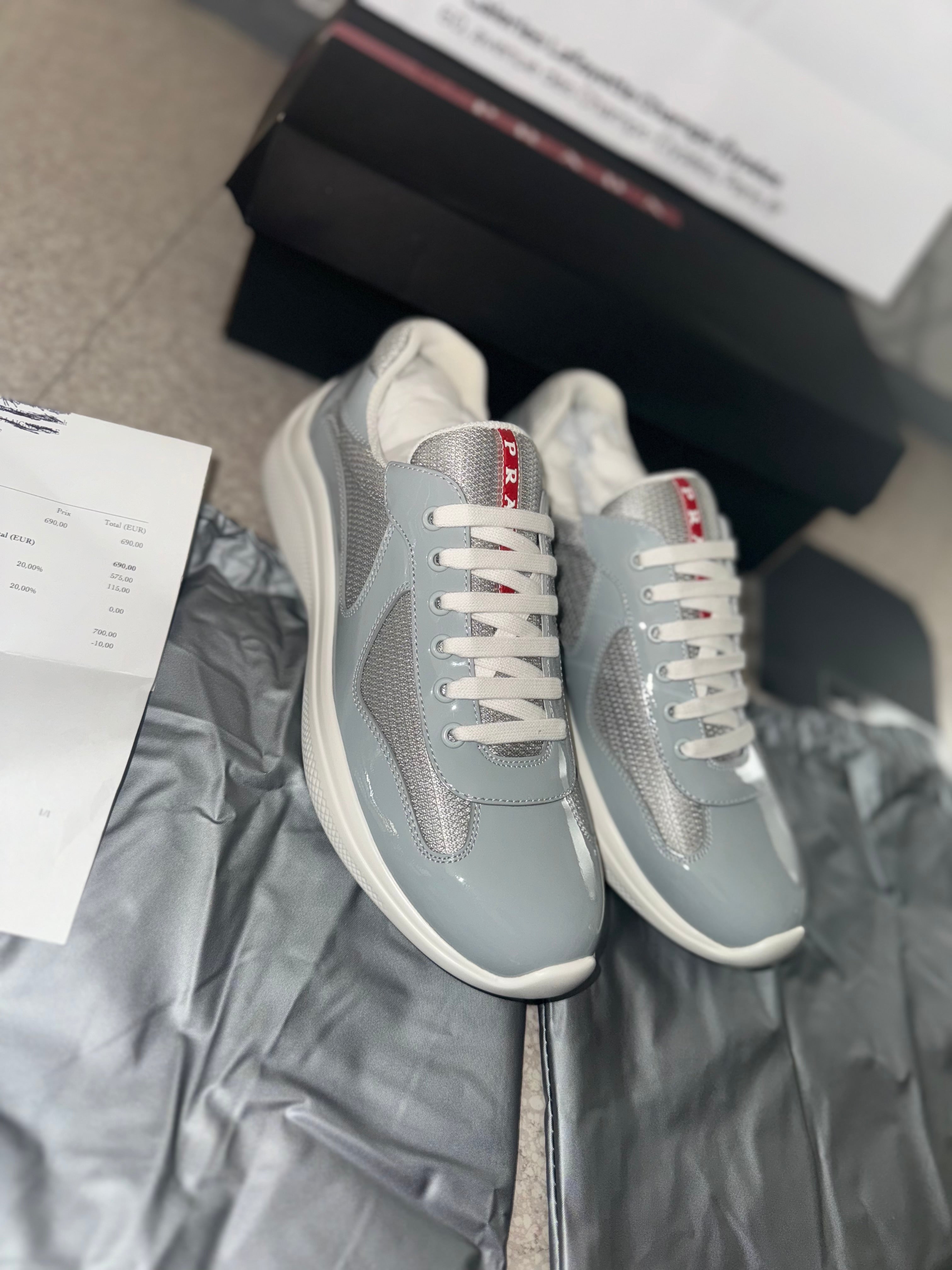 Sneakers Prd America ´ s Cup  tissu bike lisse grey