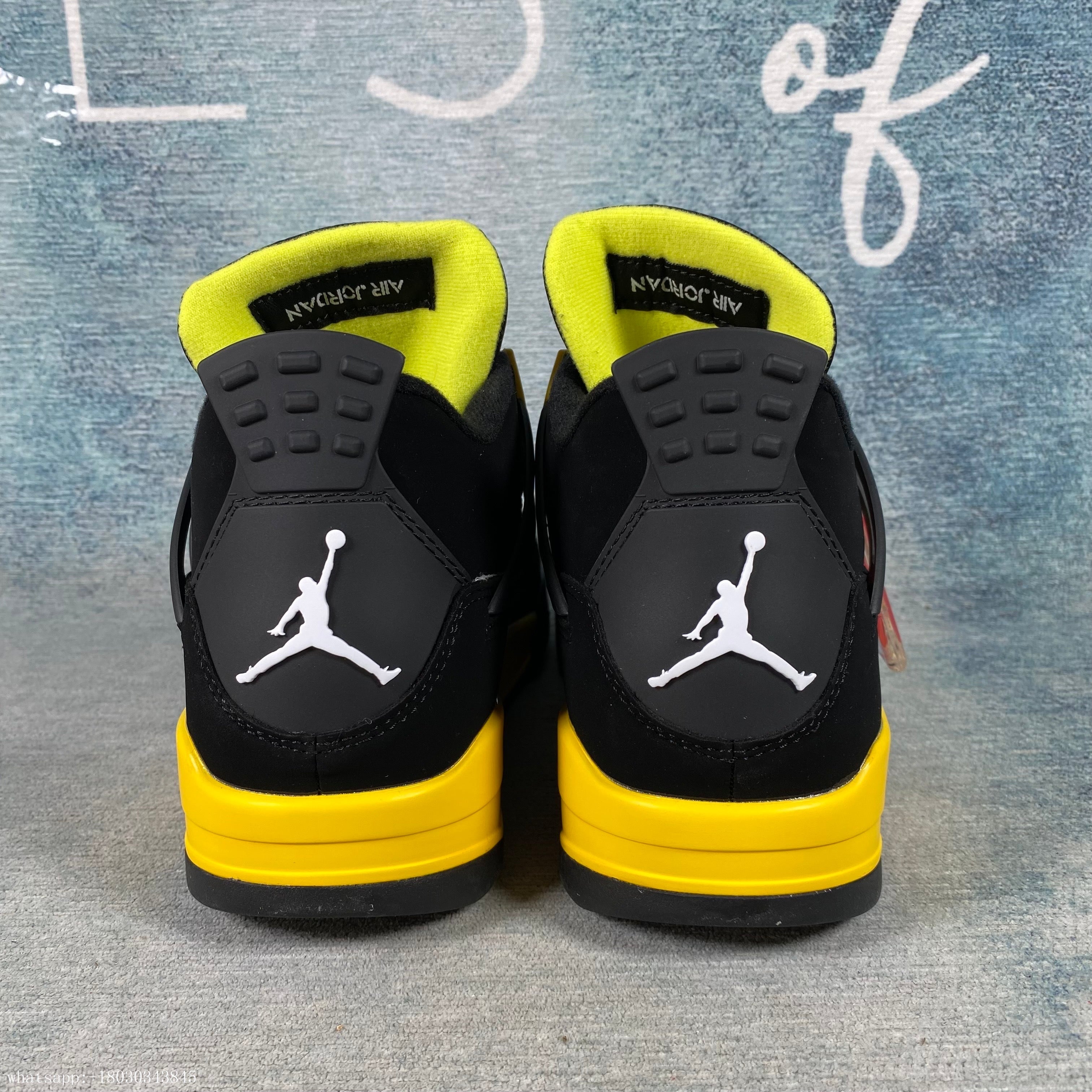AJ4 Jordan 4 Retro black yellow 1:1 STOCK