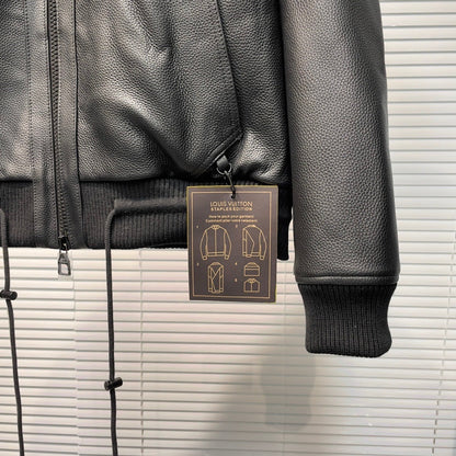 Veste Lv FULL CUIR LEATHER VRAI LEATHER BLACK