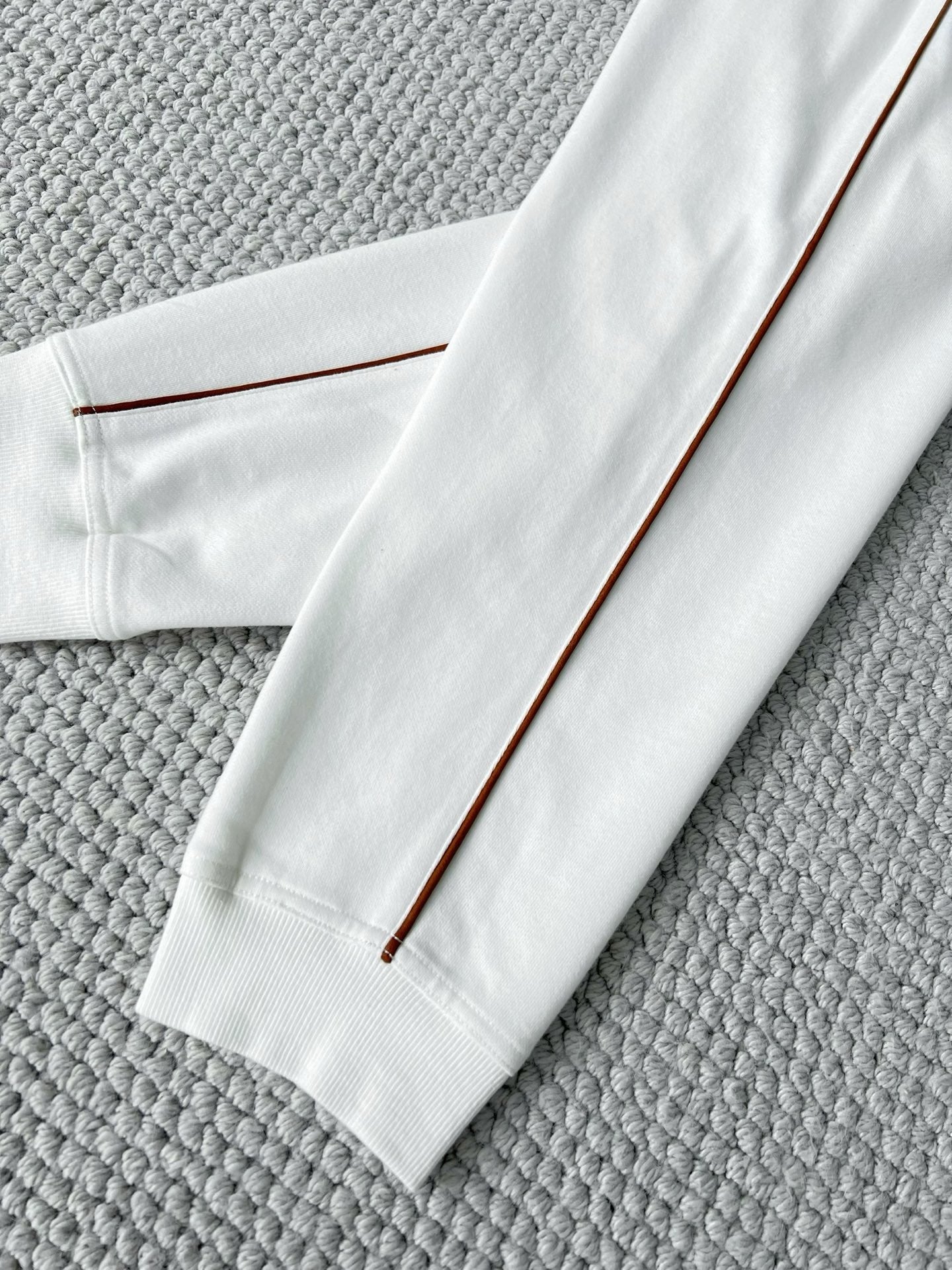 BRUNELLO CUCI Techno Cotton Zip-up Hoodie In White