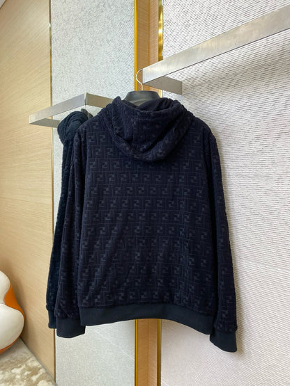 Blouson Sweat-shirt en jersey noir FF 10/10