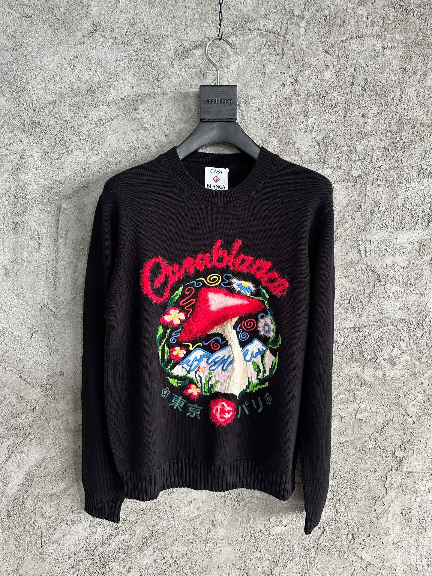 COTTON EMBROIDERED MUSHROOM JUMPER CAS