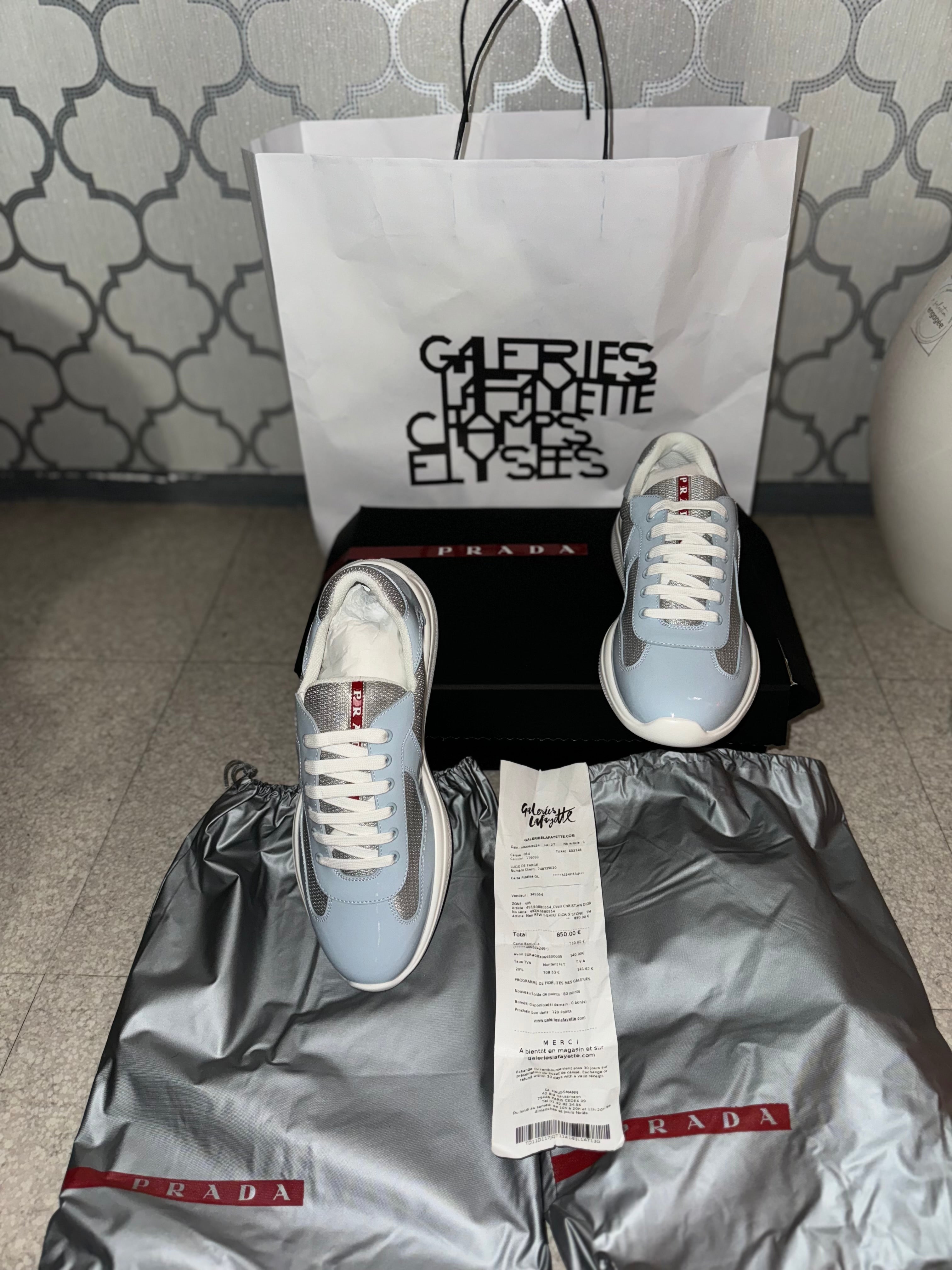 Sneakers Prd America ´ s Cup smooth bike fabric Sky blue