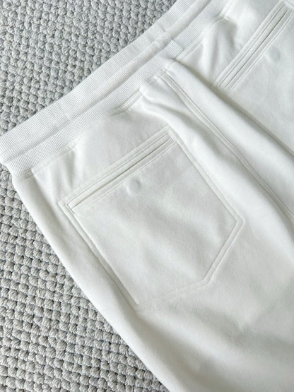 BRUNELLO CUCI Techno Cotton Zip-up Hoodie In White