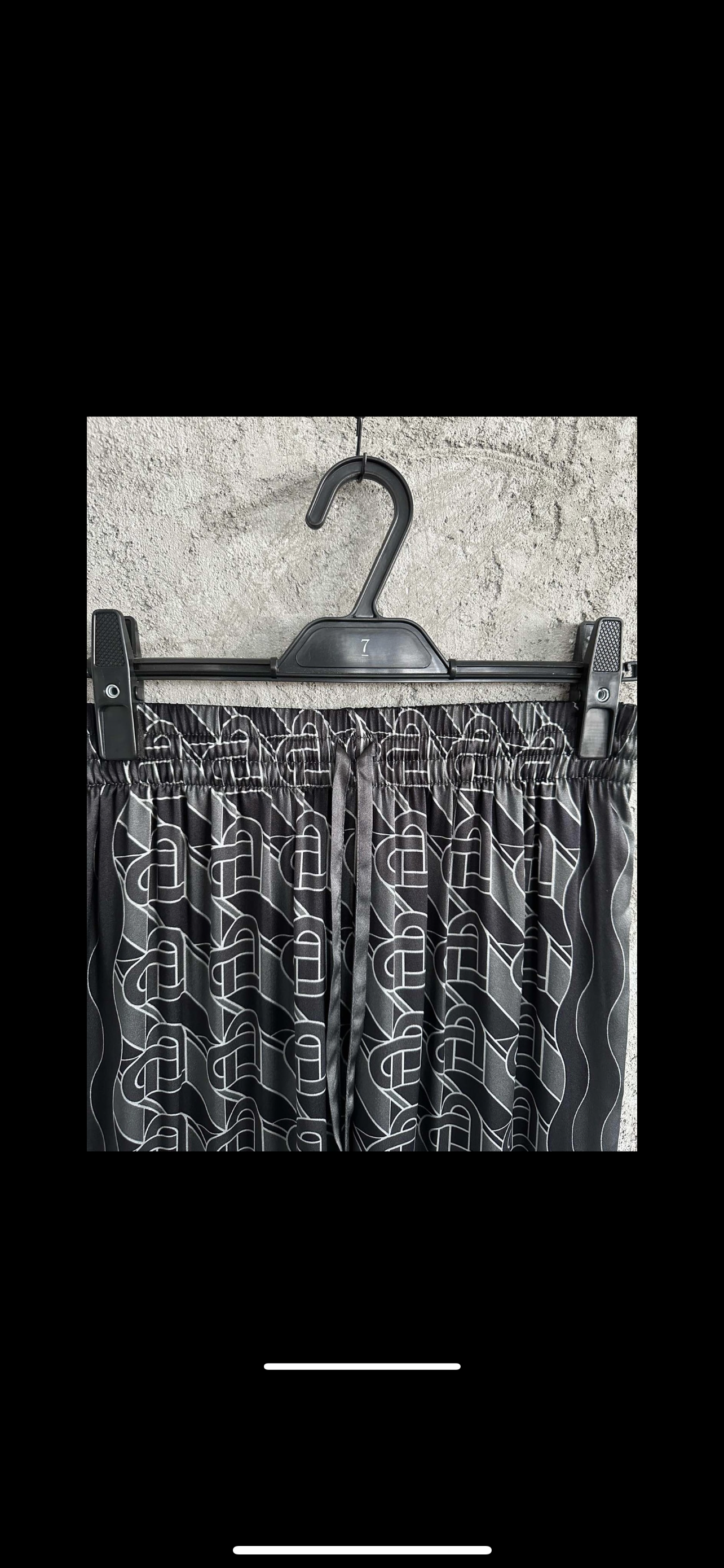 Casa B black silk shirt/pants