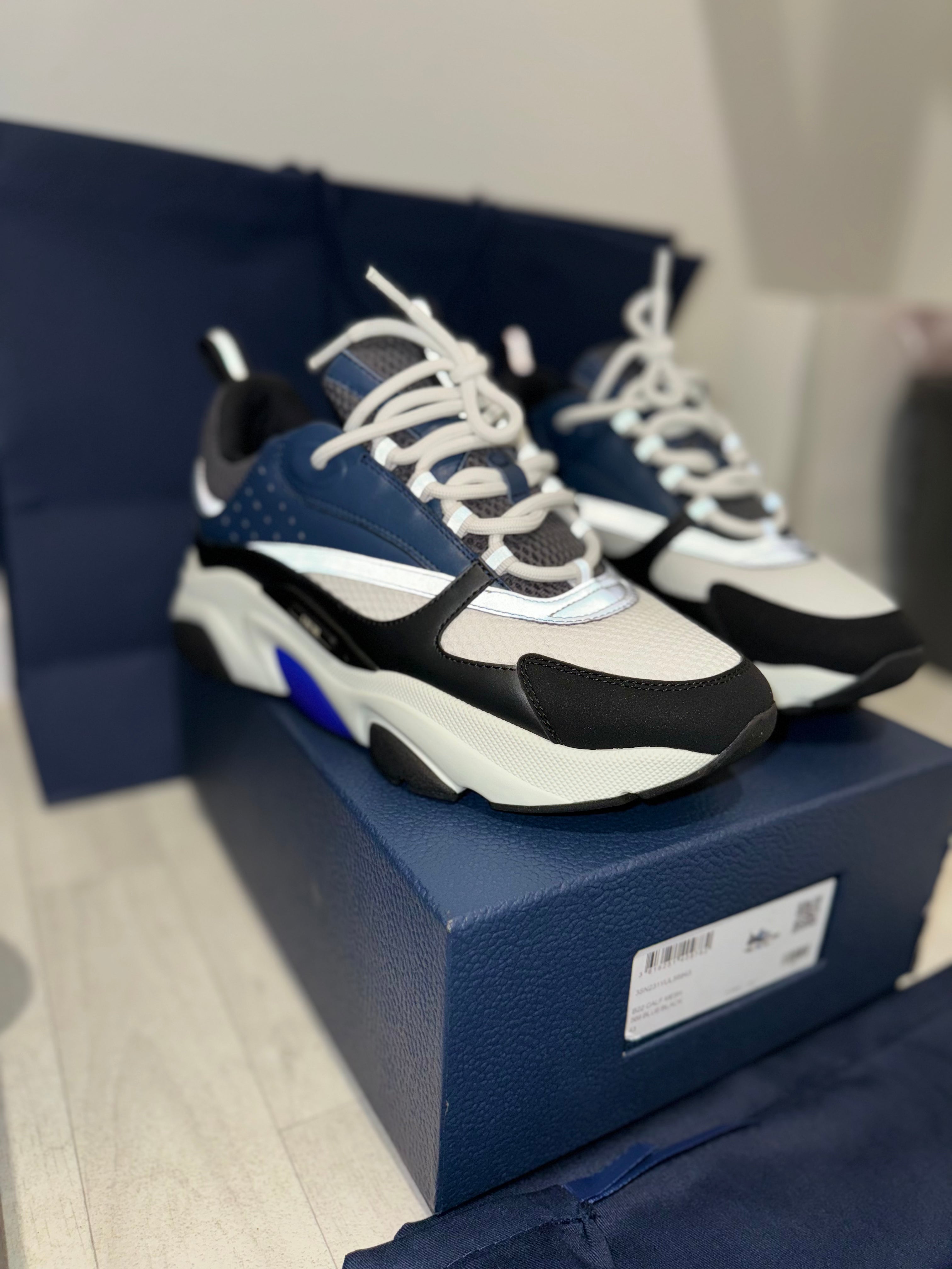 B22 Blue navy calf mesh 2023 facture
