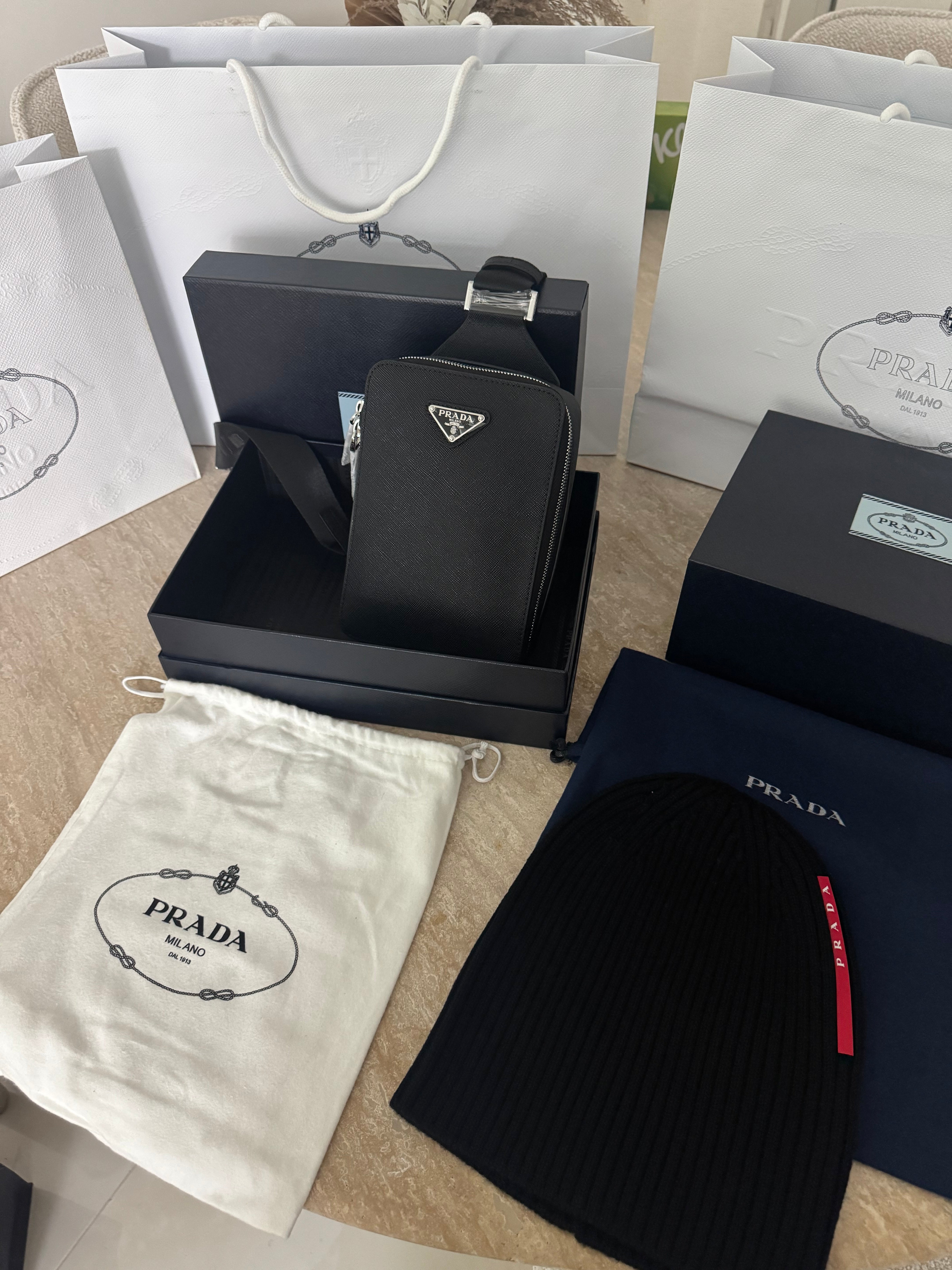 Sacoche Prd Brique Saffiano 10/10 📦🚚⚡️