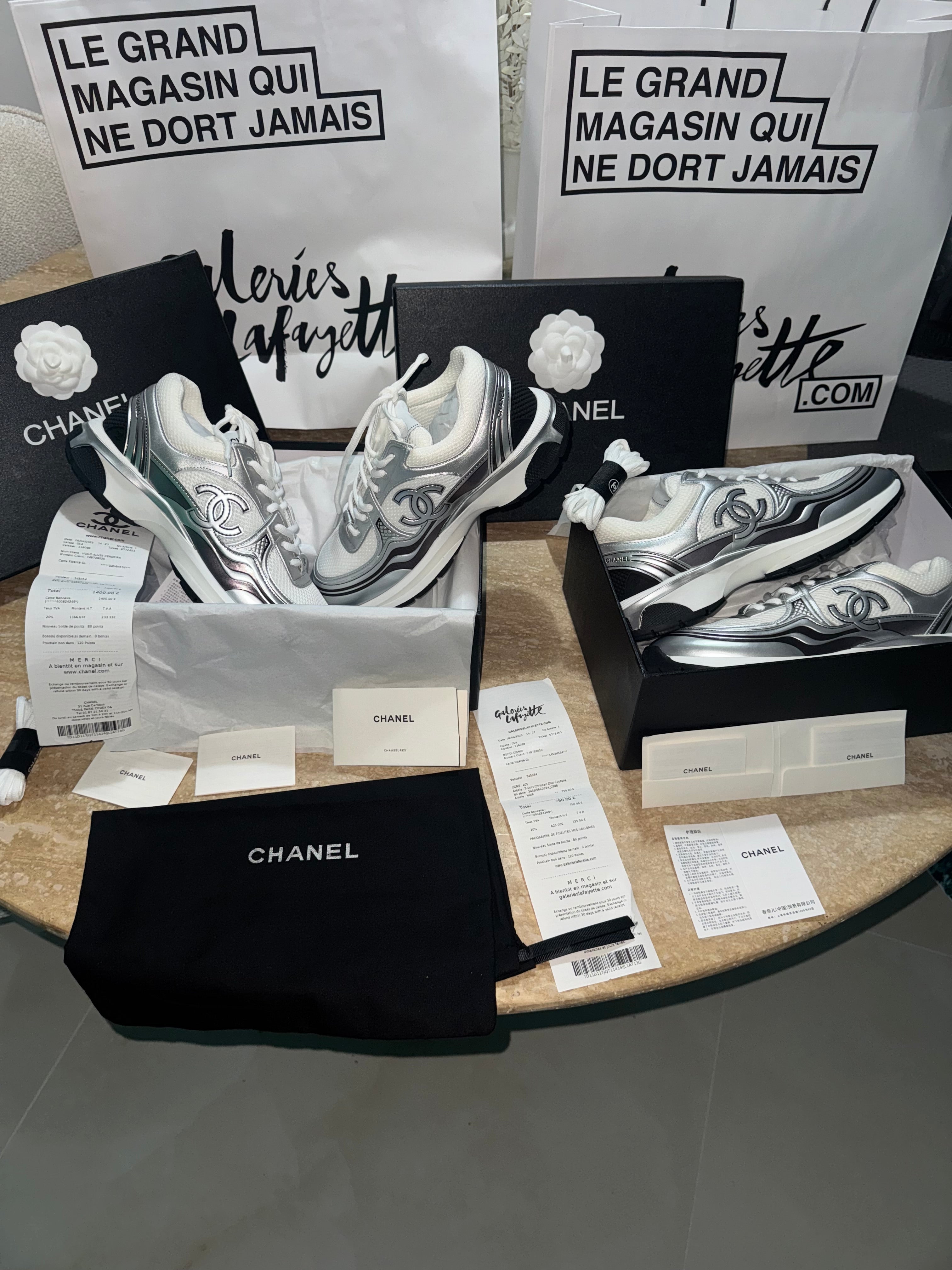 Sneakers Chanl ( EXCLU ) packaging complet facture 10/10
