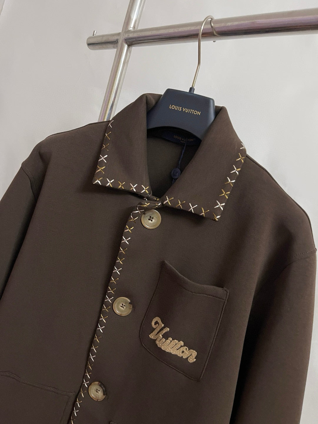 Blouson workwear brodé en coton
