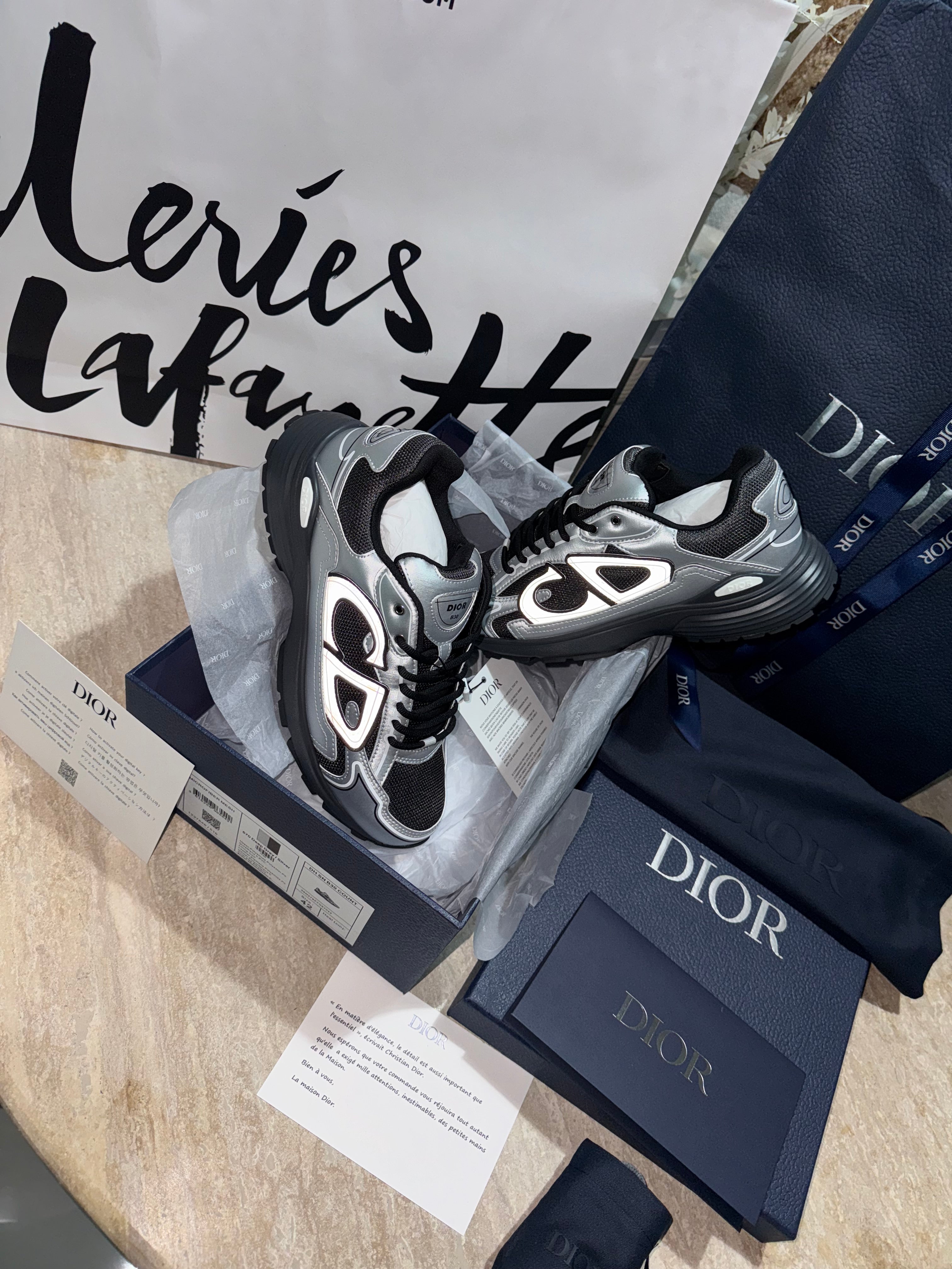 SNEAKERS B30 V3S 2025 💡 VERSION BIEN LISSE Sneaker B30 Countdown Maille technique blanche effet metallisé et tissu technique FACTURE PACKAGING COMPLET MODÈLE POUSSÉ