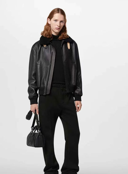 Veste Lv FULL CUIR LEATHER VRAI LEATHER BLACK