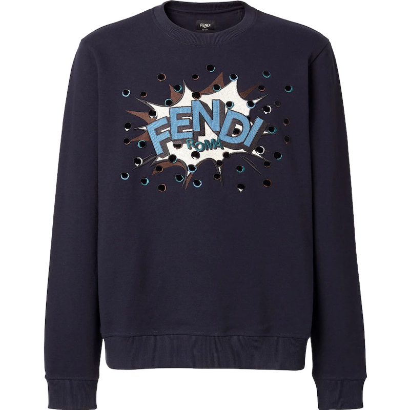 Sweat shirt FF coton bleu