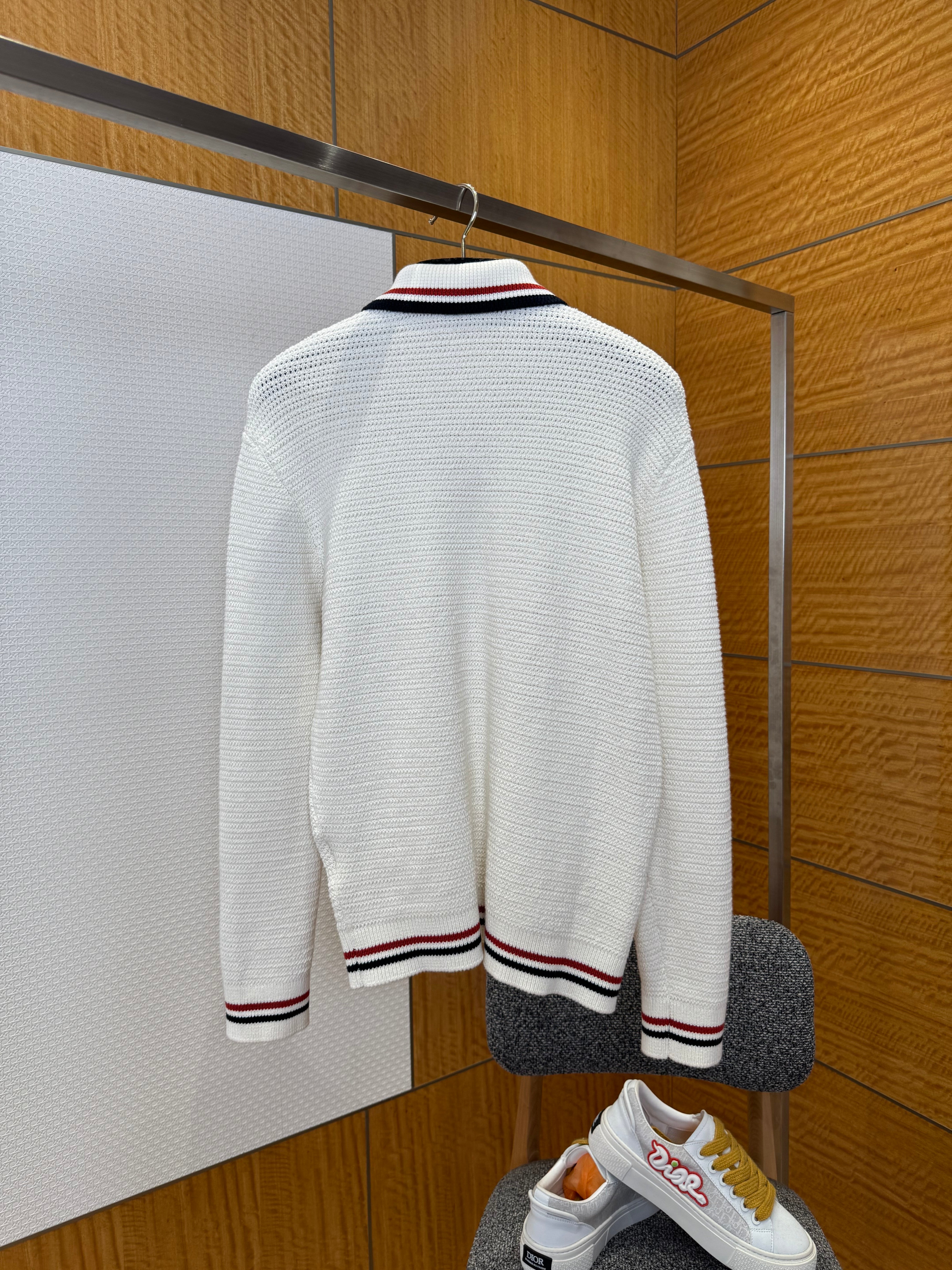 Cardigan Zippé en tricot de coton naturel Miu