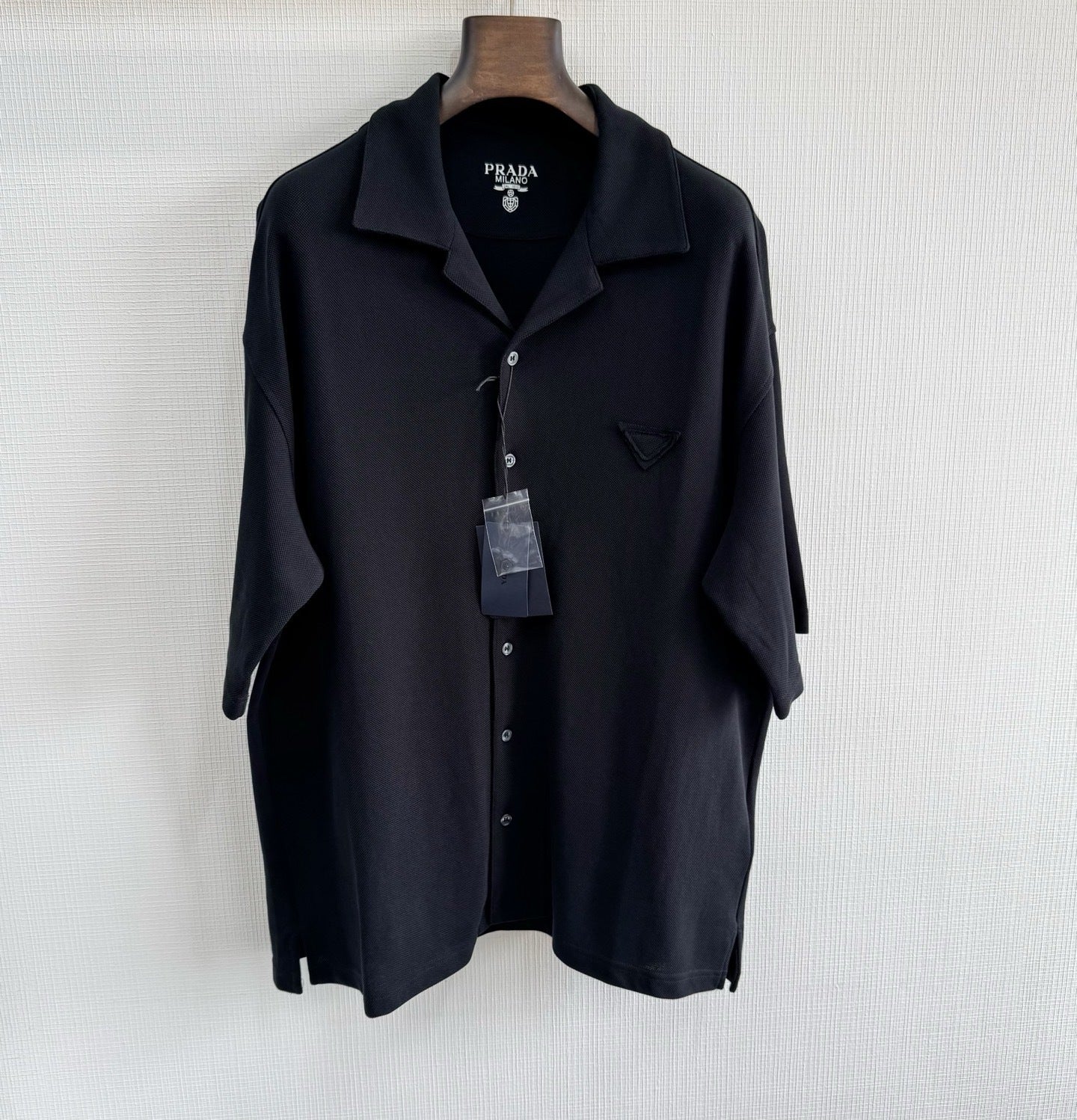Chemise piquée coton prd noir