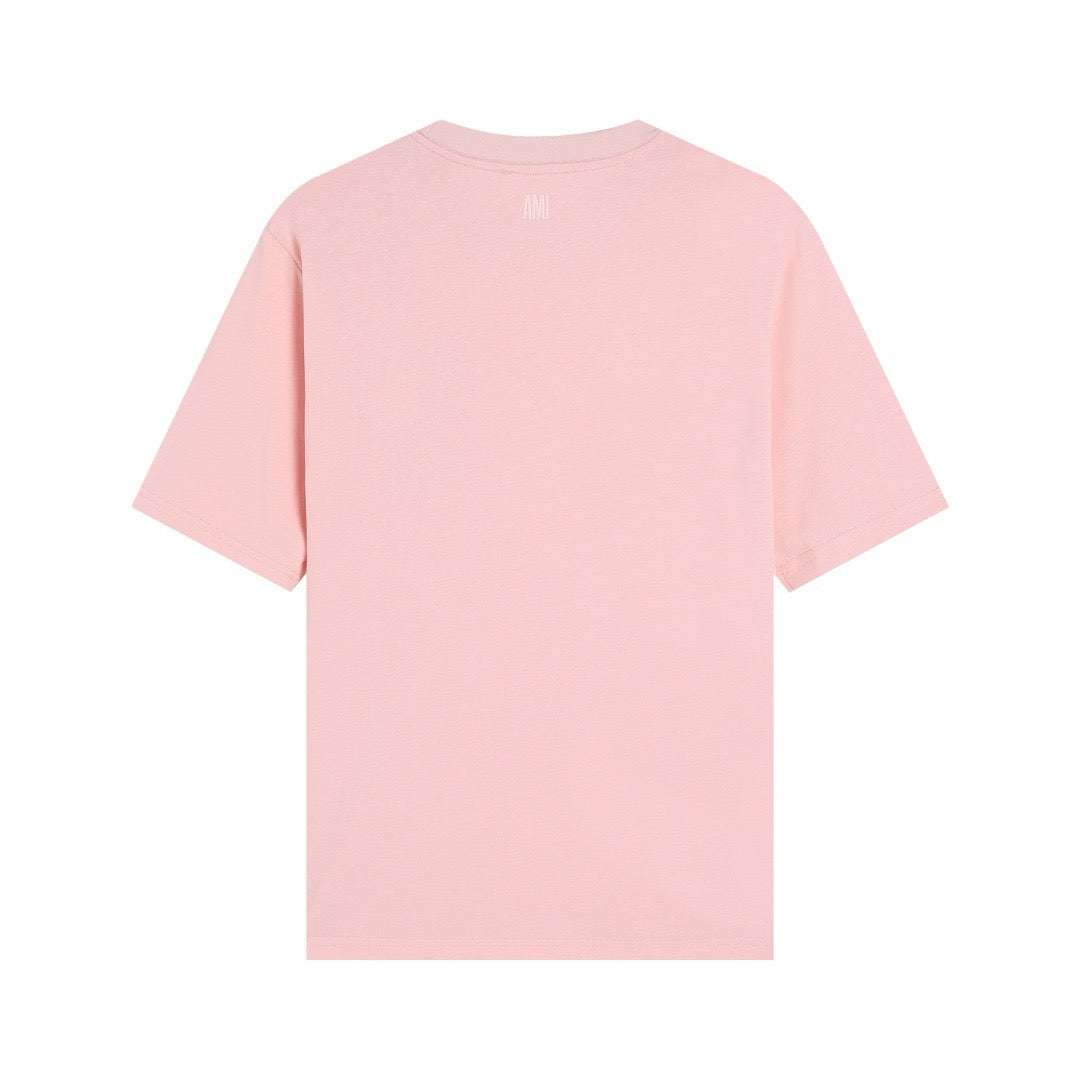 T-shirt rose à logo ami de cœur rose