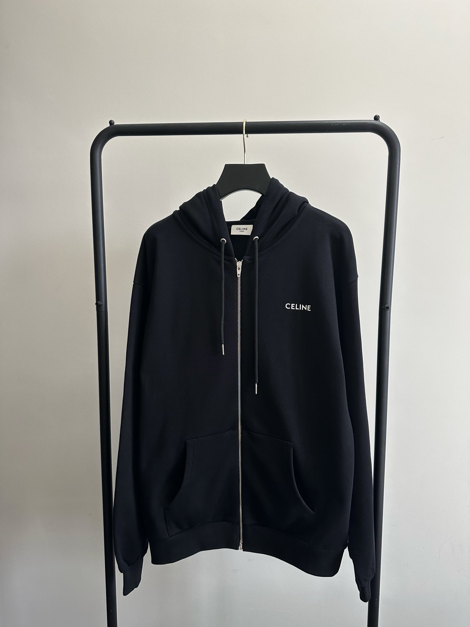 HOODIE LOOSE CLN ZIPPÉ MOLLETON COTON