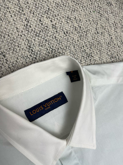 Chemise lv manches longues imprimée Monogram en popeline