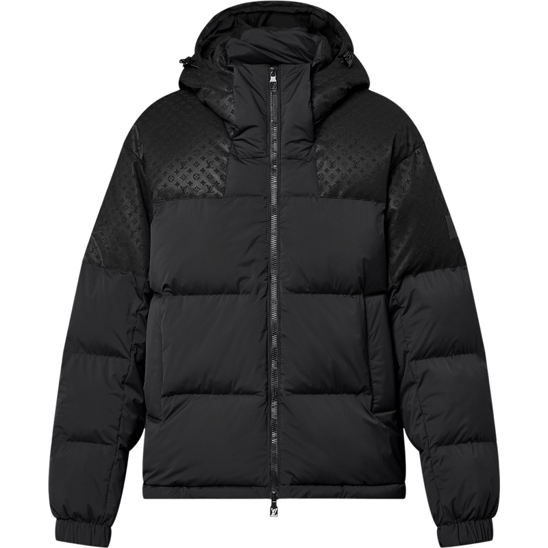 Blouson à détails Monogram en duvet ecodown lv