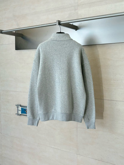 Sweat shirt demi-zippé CD Icon Molleton de coton gris foncé