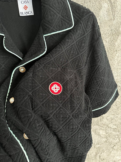 Chemise Casa  - MONOGRAM JACQUARD TOWELLING SHORT SLEEVE SHIRT