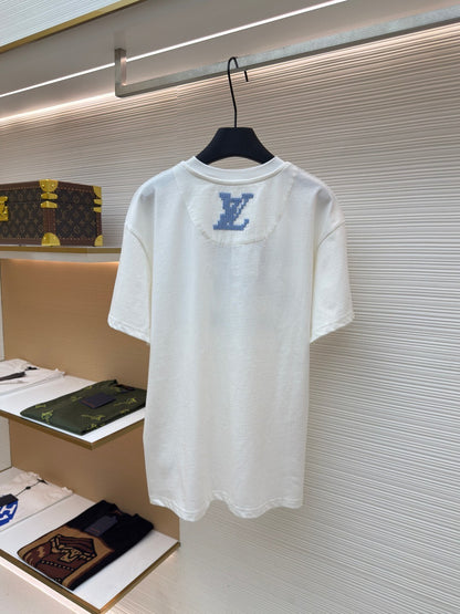 T shirt Lv signature brodé