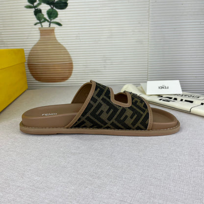 FND Feel Sandales en tissu FF marron