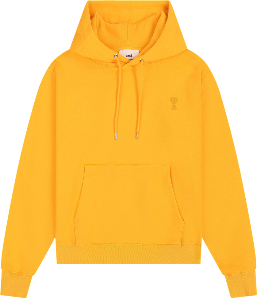 Sweat jaune à petit logo ami de cœur jaune