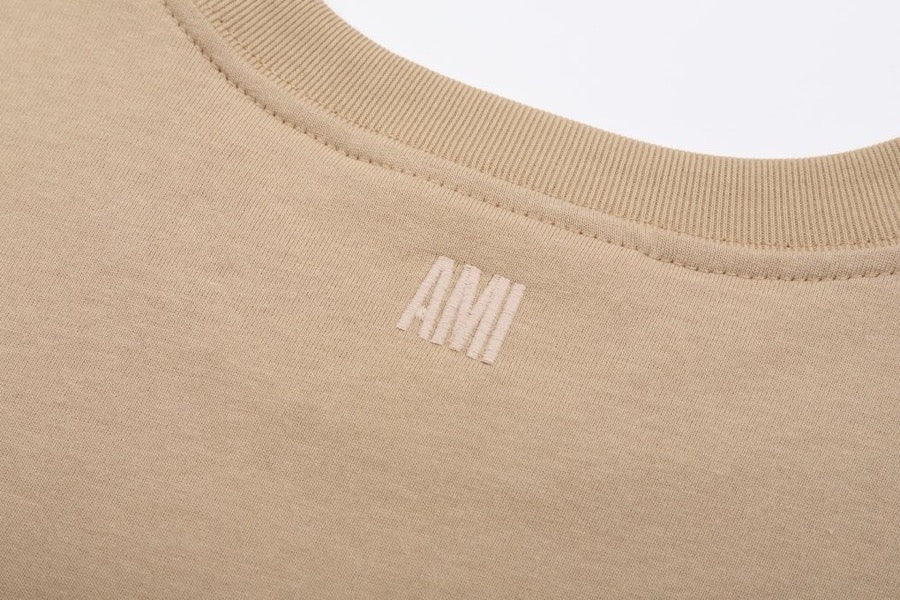 T-shirt Marron à petit logo ami de cœur marron