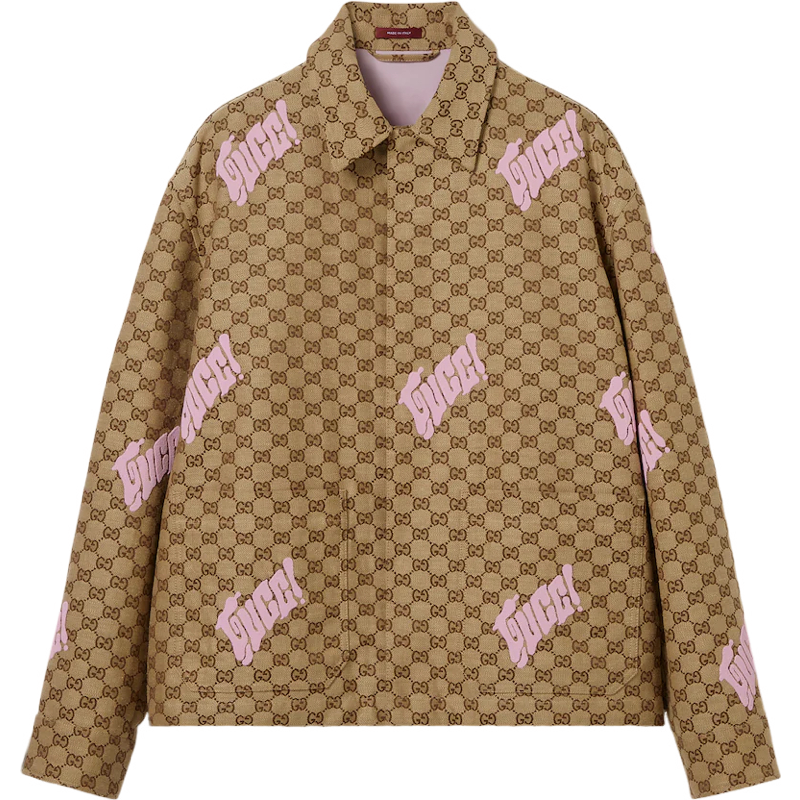 Veste en toile en mélange de lin avec broderie GG