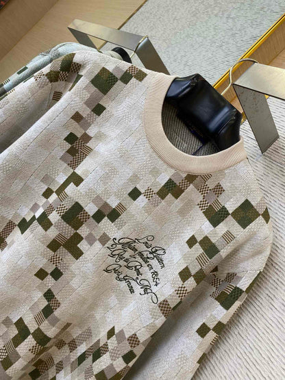 Pull à col rond graphique