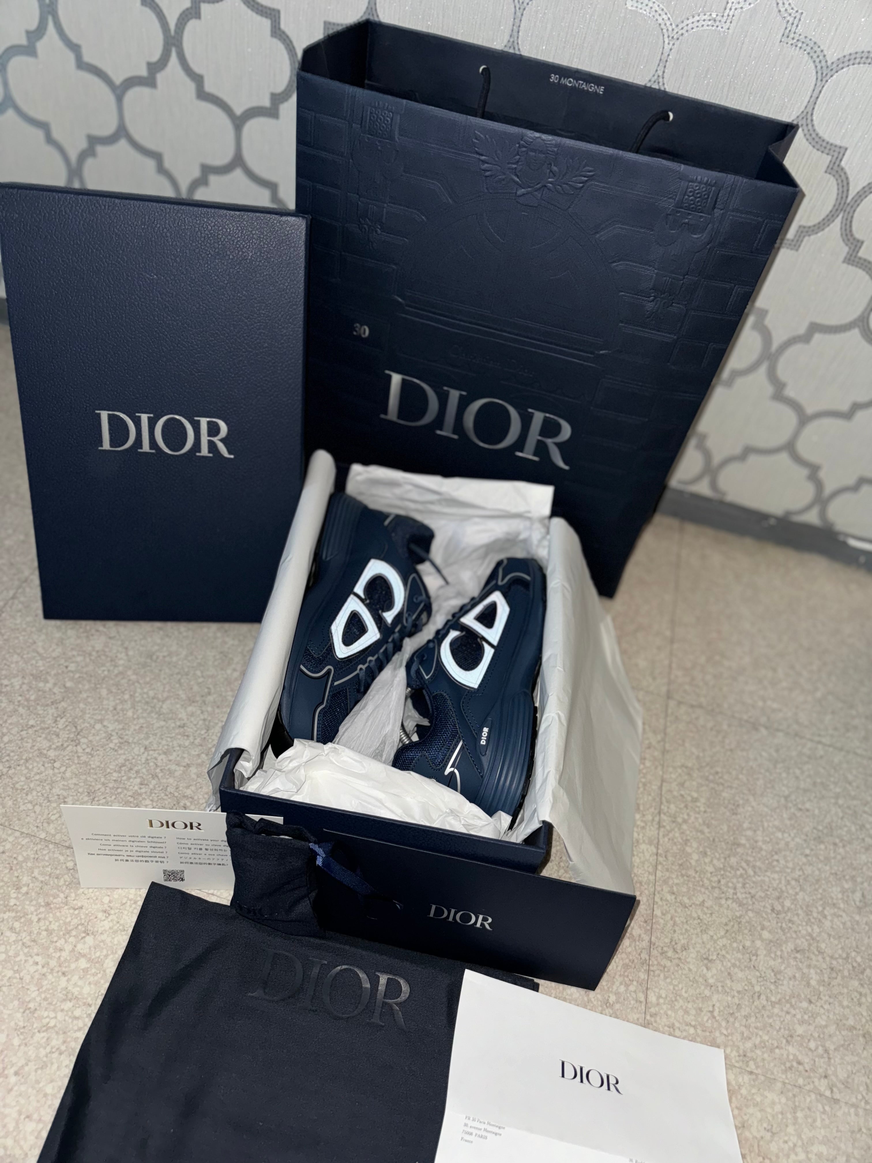 SNEAKERS B30 V3 VERSION BIEN LISSE BLUE NIGHT RÉFLECTIVE RÉACTION CORRECTES  FACTURE PACKAGING COMPLET