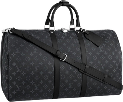 Sac keepall 55 monogramme eclipse facture + Gros Sac d’achat magasin + cadenas