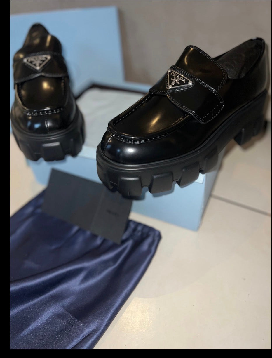 Mocassins Prd noir monolith facture